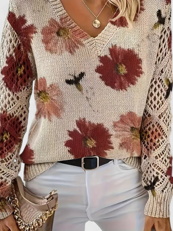 Kaitey™ | Elegant Floral Sweater