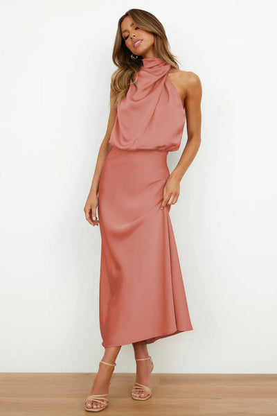 Lydia™ | Long Dress With Halter Neck