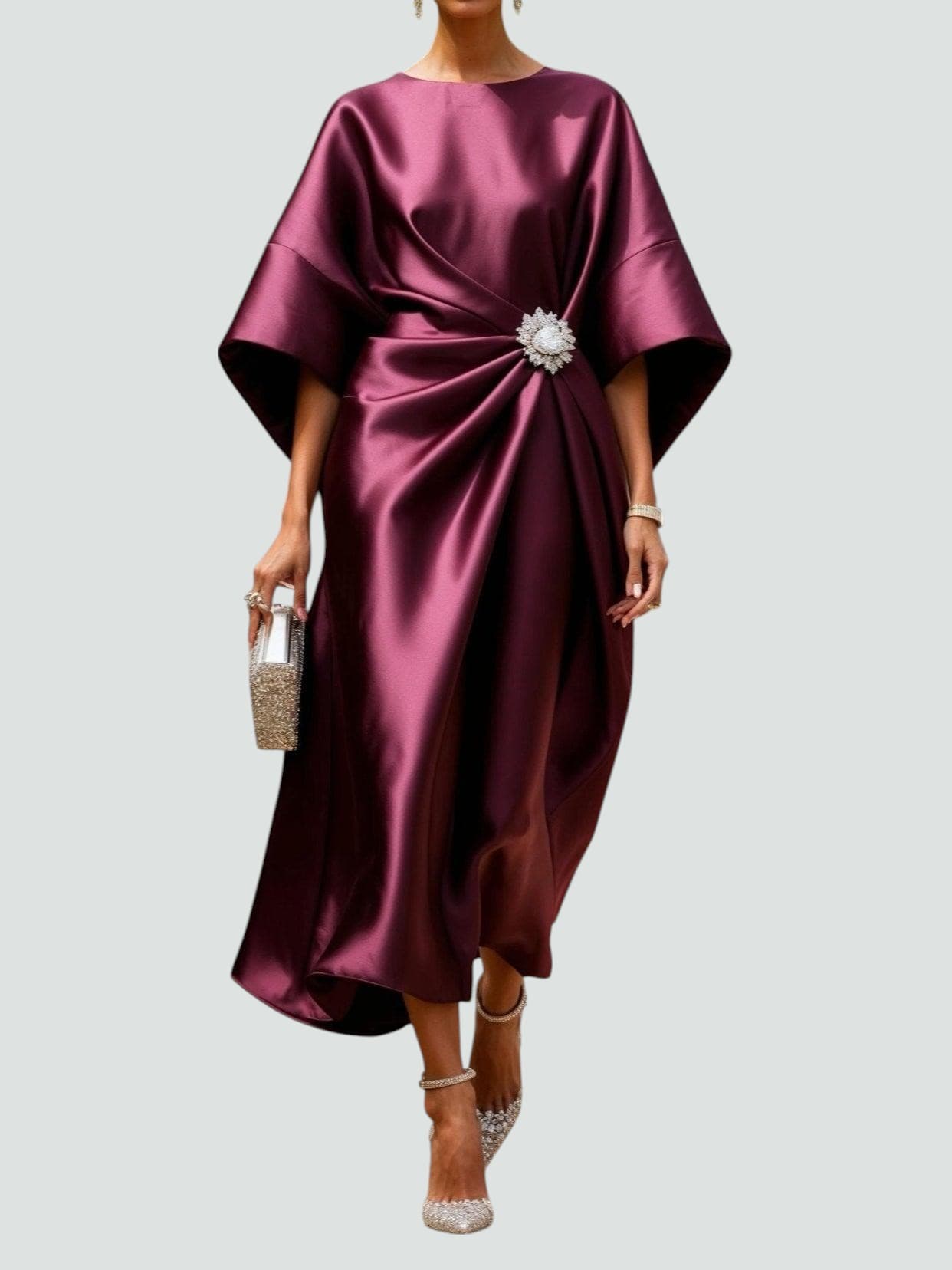 Zoey™ | Elegant Long Satin Dress