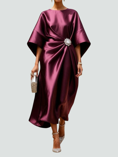 Zoey™ | Elegant Long Satin Dress