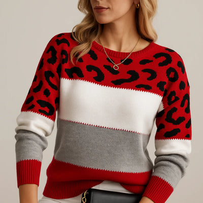 Pascaline™ | Leopard Print Casual Sweater