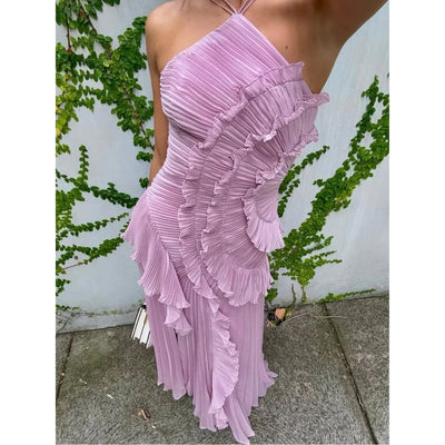 Olaya™ | Long dress with ruffles