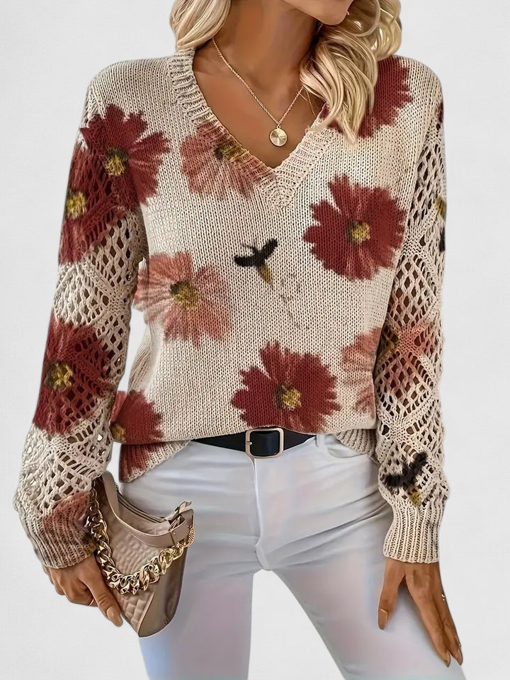Katy™ | Elegant Floral Sweater