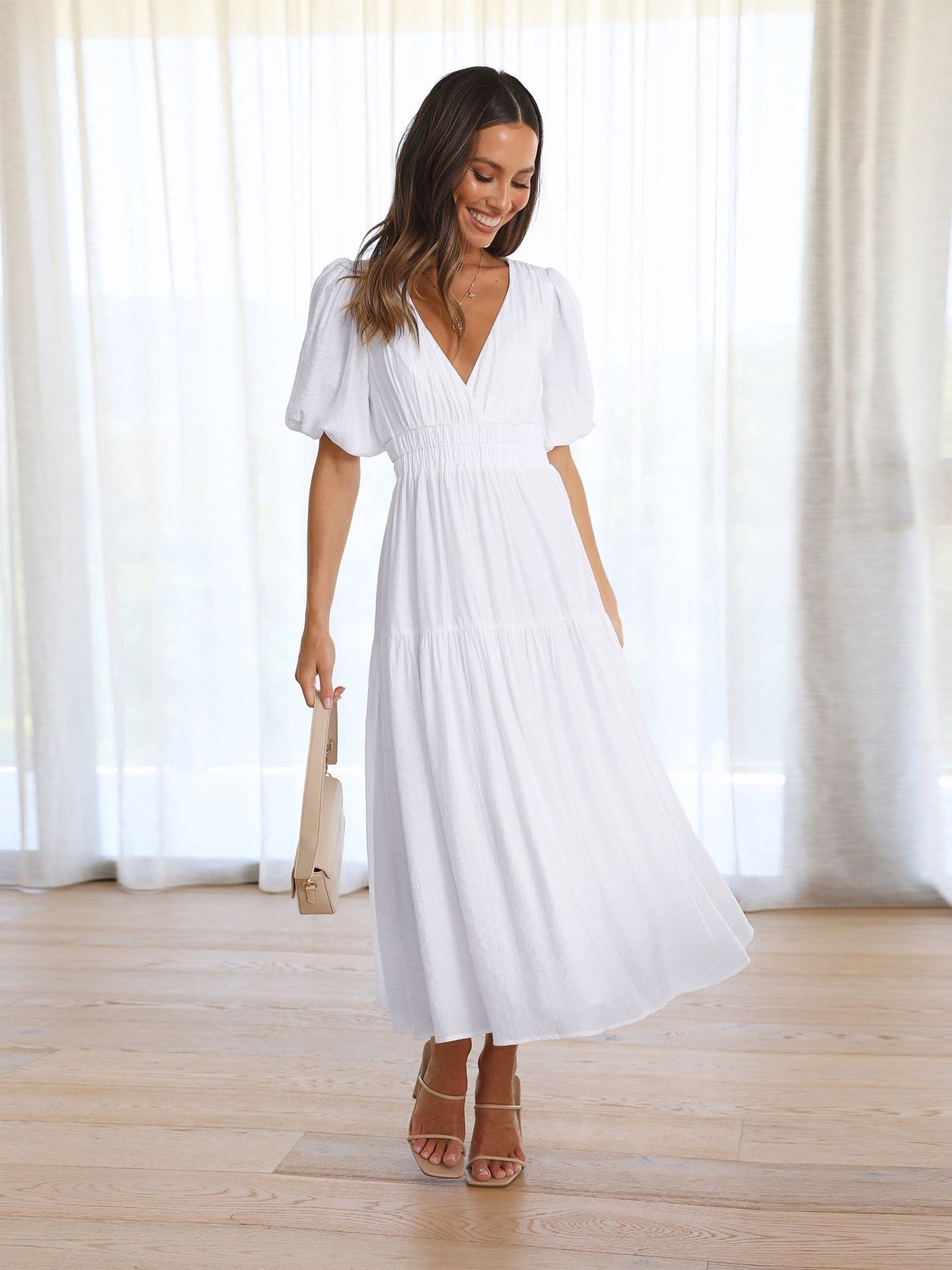 Bethany™ | Puff Sleeves Dress