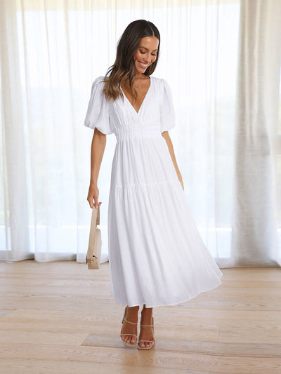 Bethany™ | Puff Sleeves Dress