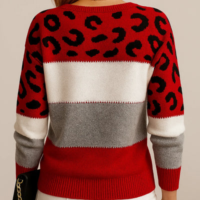 Pascaline™ | Leopard Print Casual Sweater