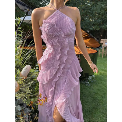 Olaya™ | Long dress with ruffles