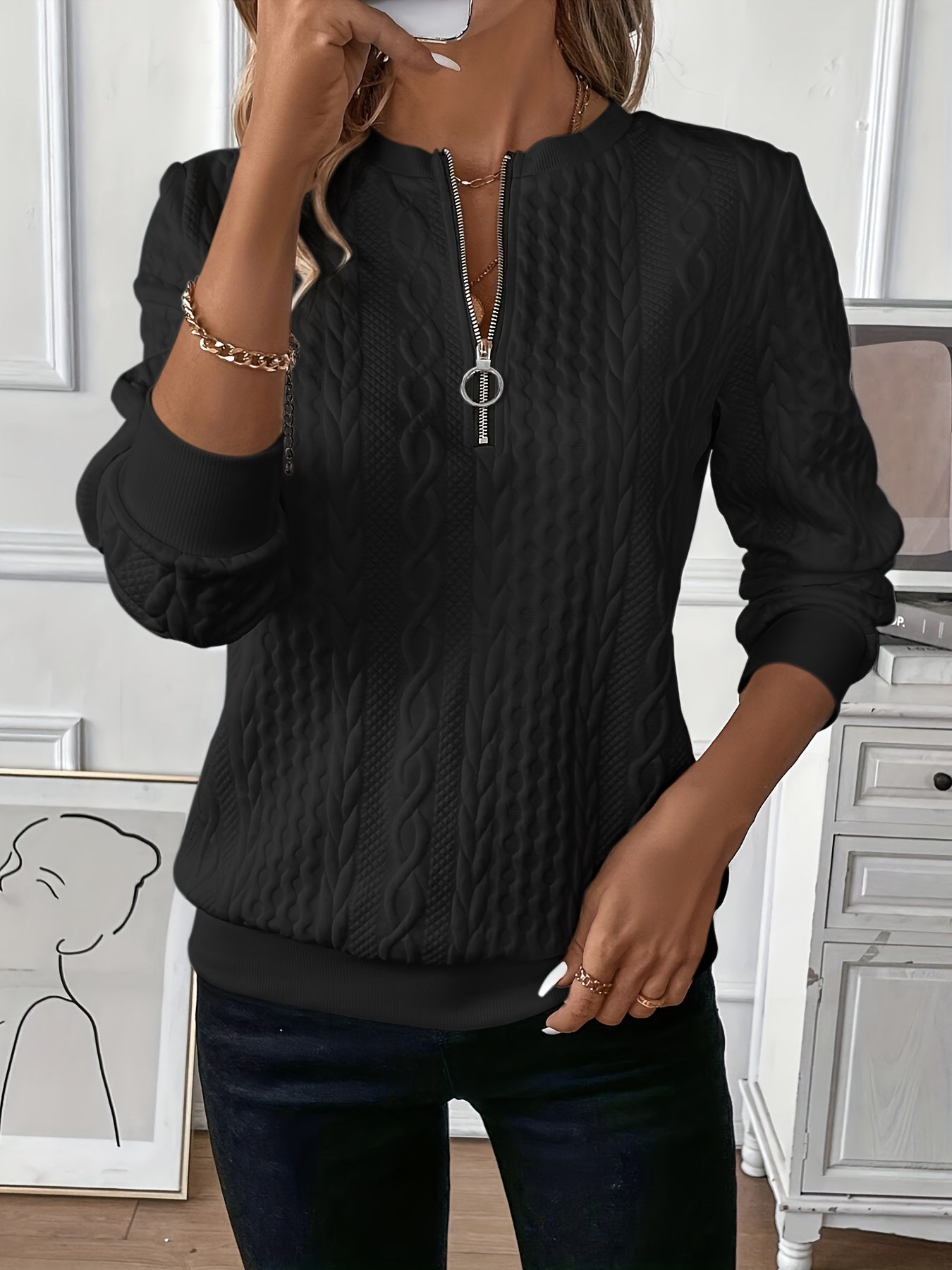 Rhea™ | Sweater with Zipper