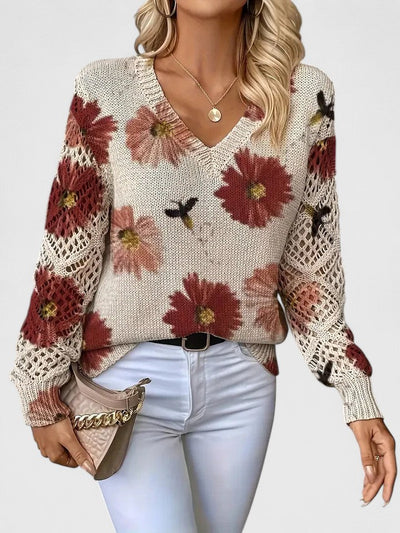 Katy™ | Elegant Floral Sweater