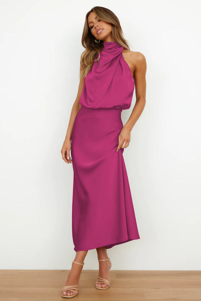 Lydia™ | Long Dress With Halter Neck