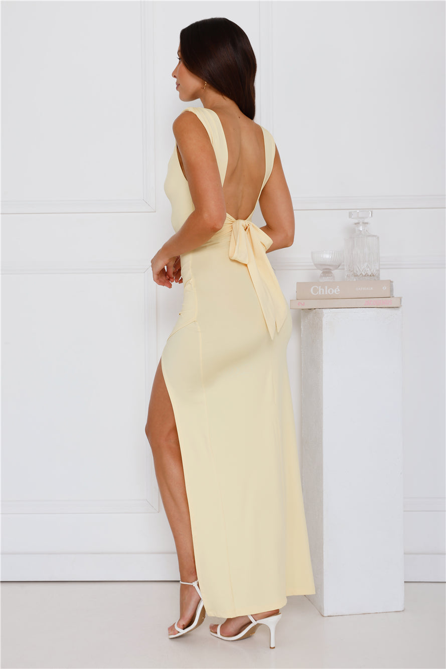 The Makayla™ | Open back with Side Slit Maxi Dress