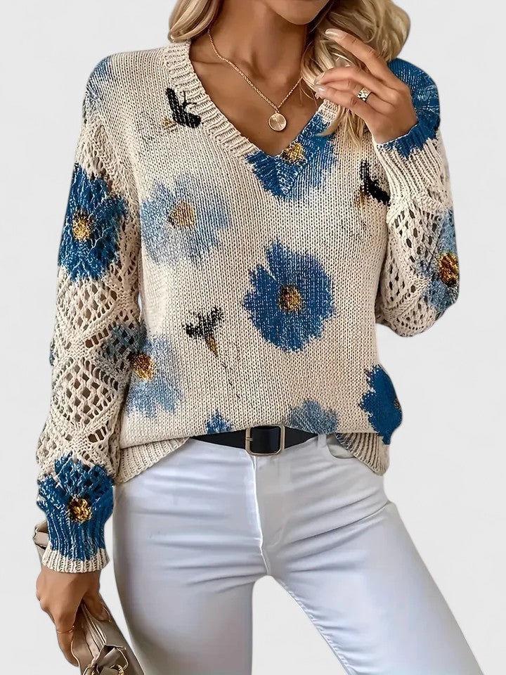 Katy™ | Elegant Floral Sweater