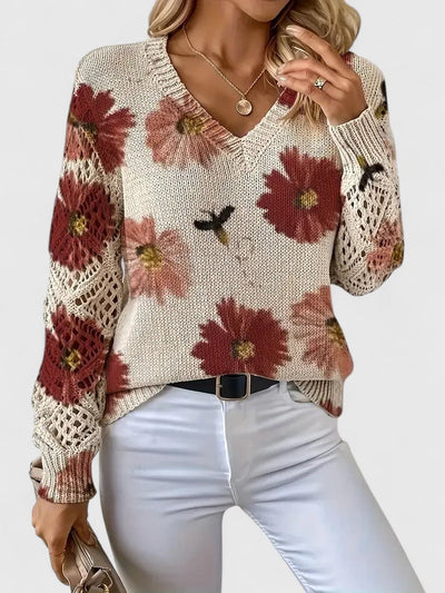 Katy™ | Elegant Floral Sweater
