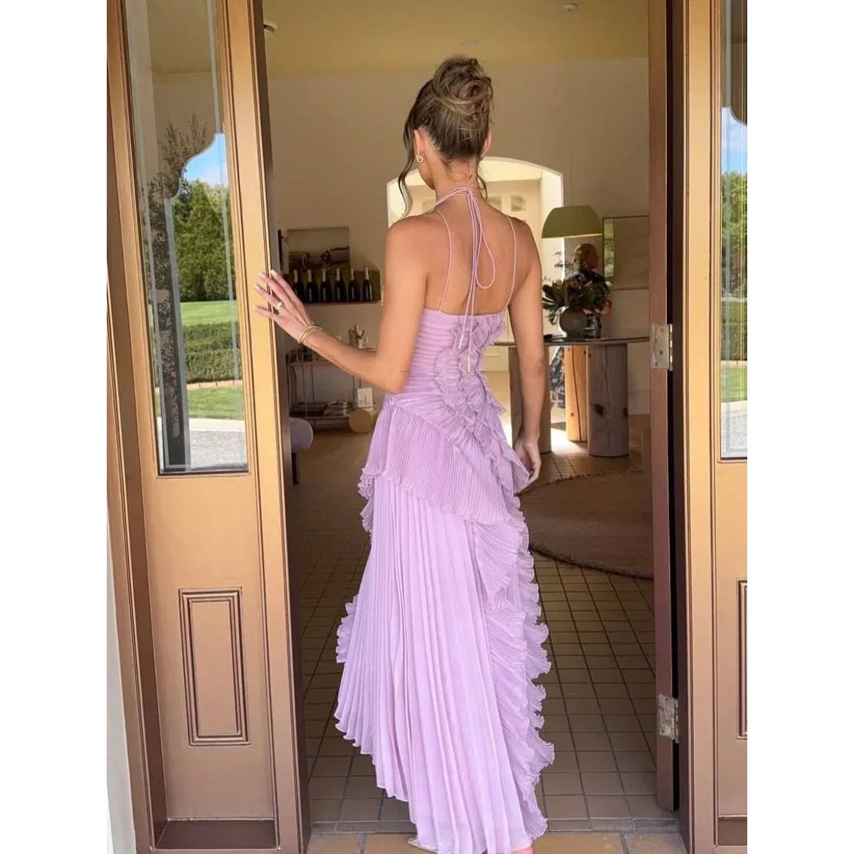 Olaya™ | Long dress with ruffles