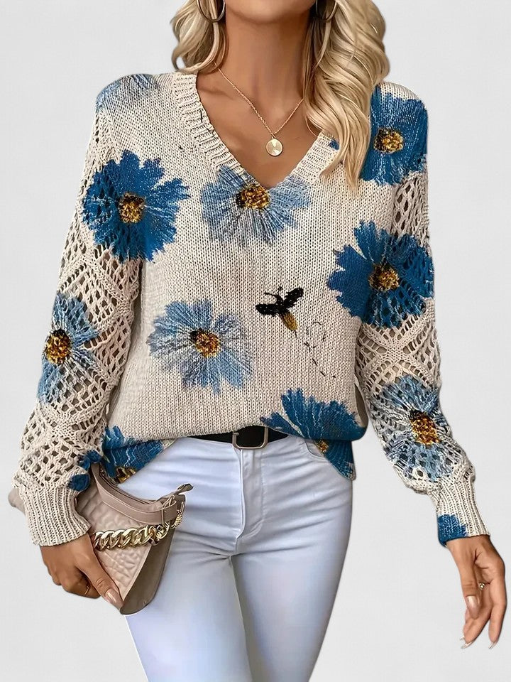 Katy™ | Elegant Floral Sweater
