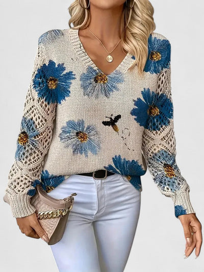 Katy™ | Elegant Floral Sweater