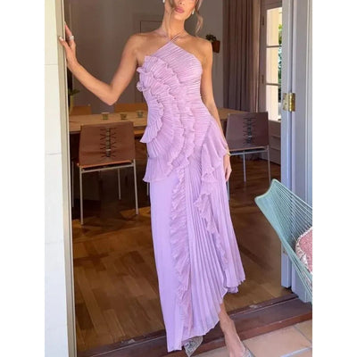 Olaya™ | Long dress with ruffles