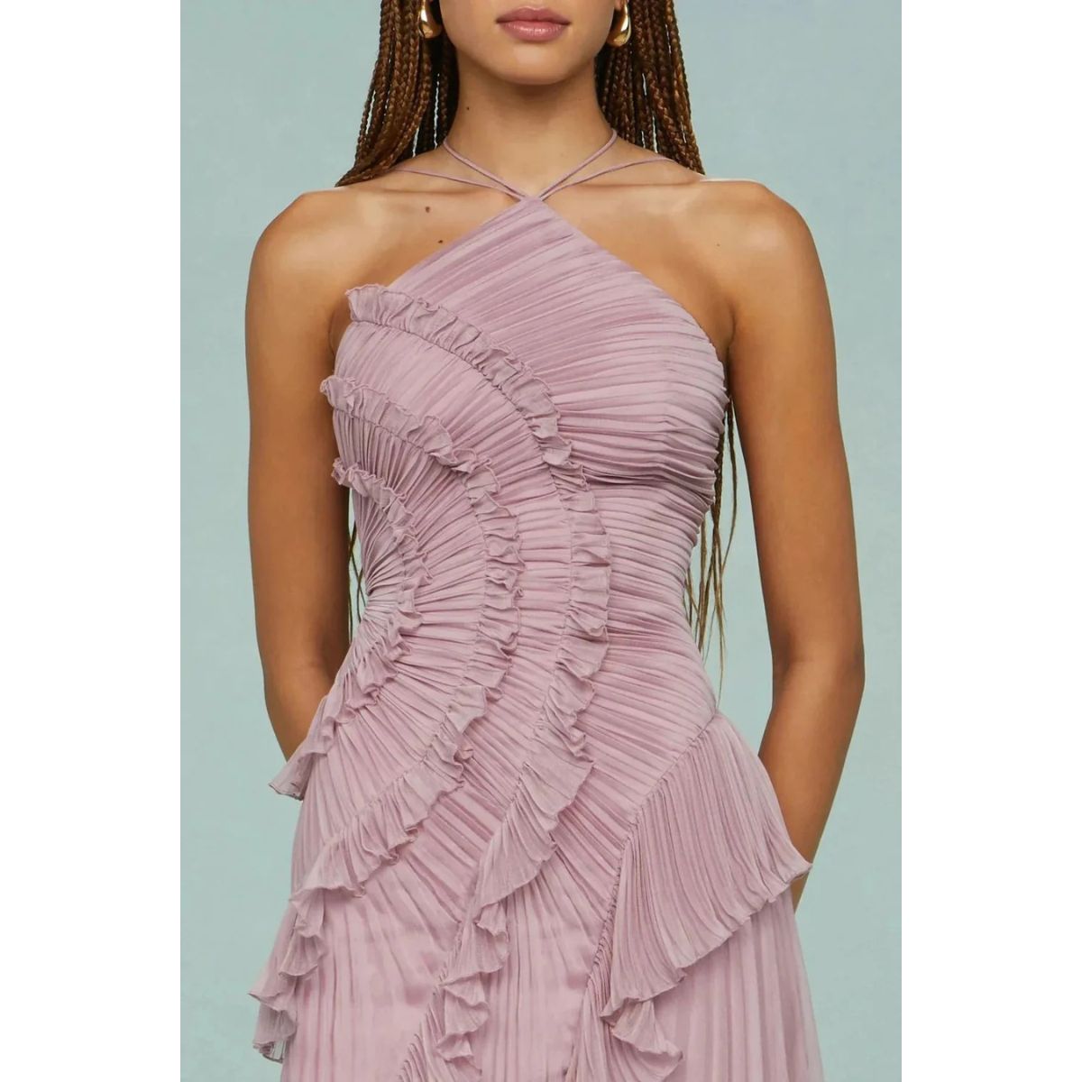 Olaya™ | Long dress with ruffles