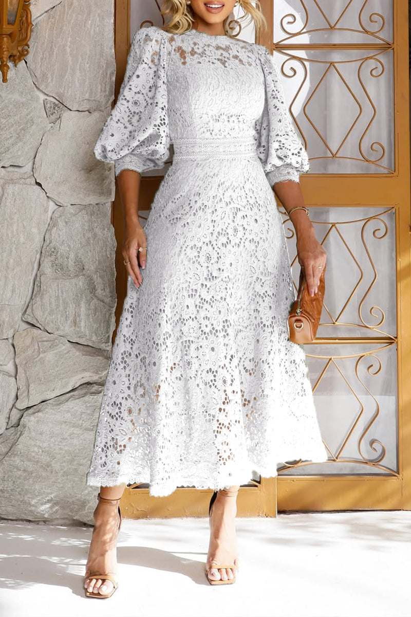 LunaBloom™ | Lace Lantern Dress