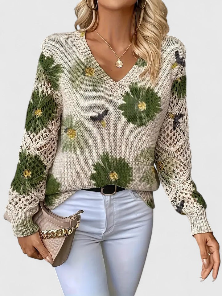 Katy™ | Elegant Floral Sweater