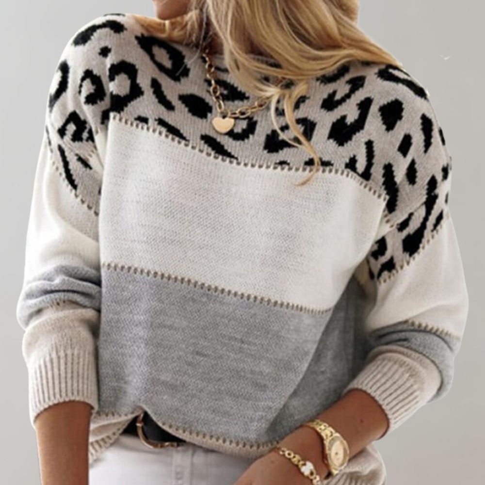 Pascaline™ | Leopard Print Casual Sweater