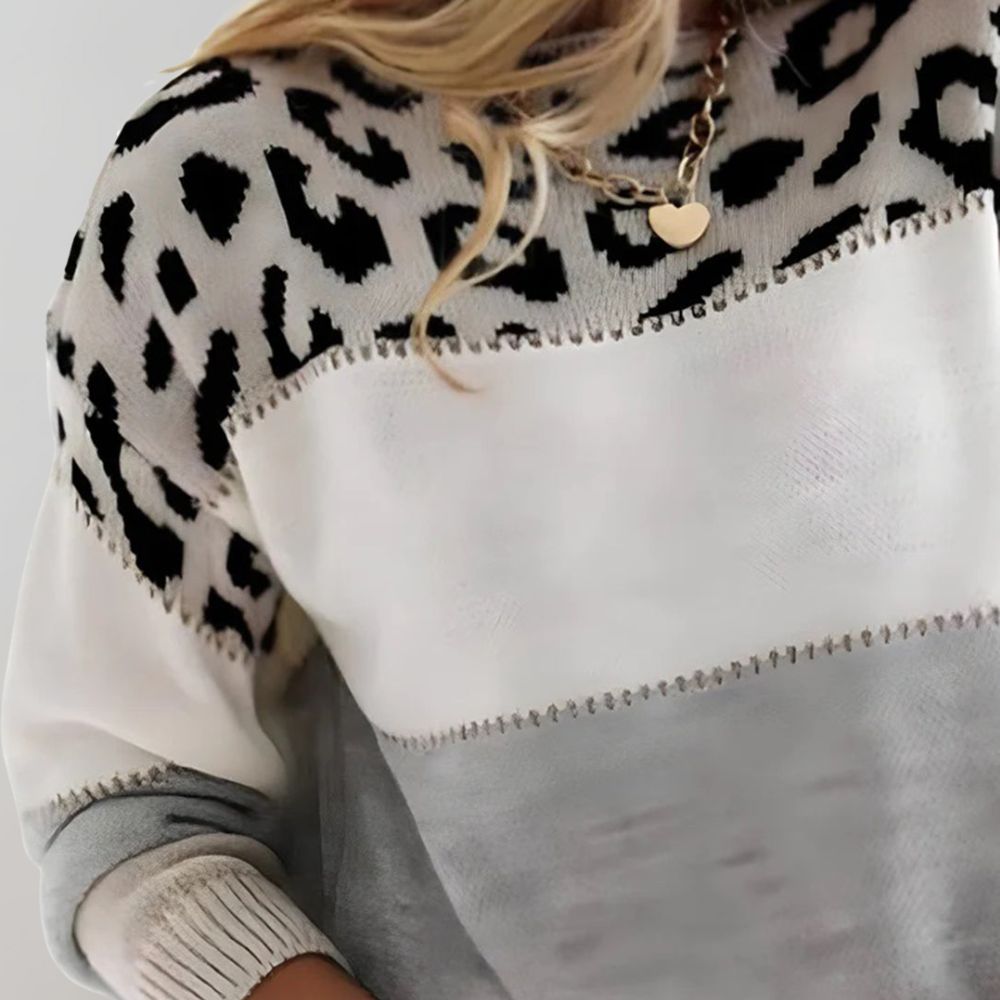 Pascaline™ | Leopard Print Casual Sweater