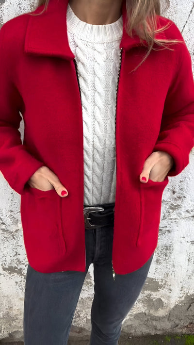 Sutton™ | Stylish Lapel Zipper Jacket