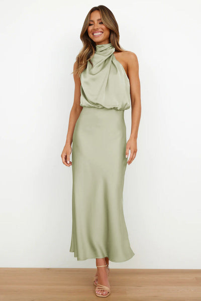 Lydia™ | Long Dress With Halter Neck