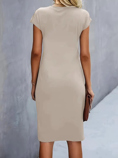 Adelina™ | Stylish Round Neck Dress
