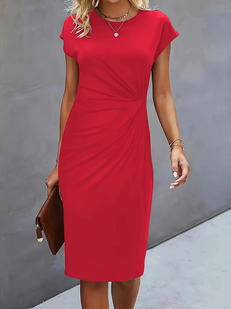 Adelina™ | Stylish Round Neck Dress
