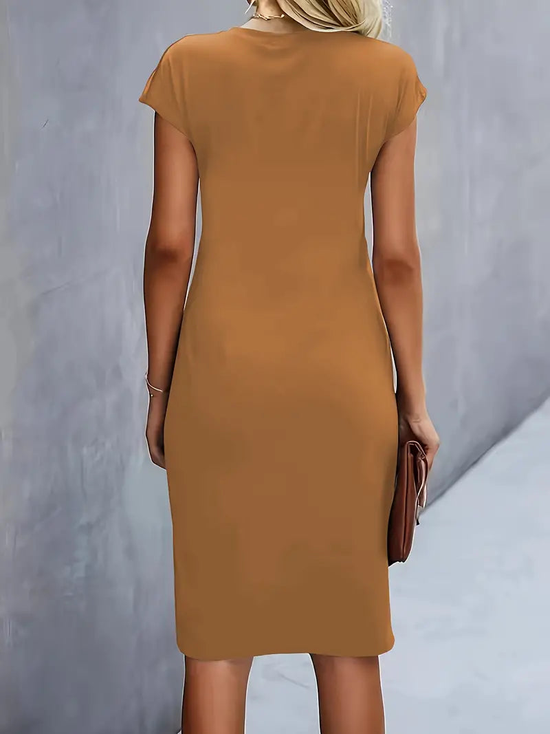 Adelina™ | Stylish Round Neck Dress