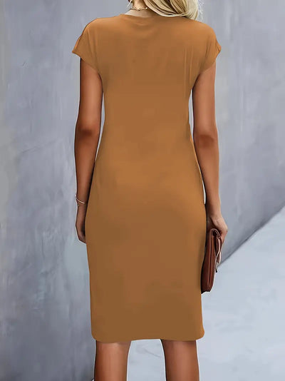 Adelina™ | Stylish Round Neck Dress