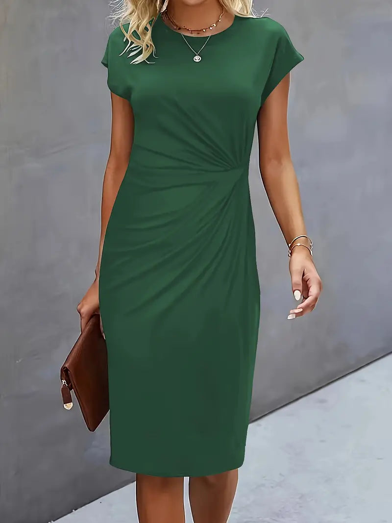 Adelina™ | Stylish Round Neck Dress
