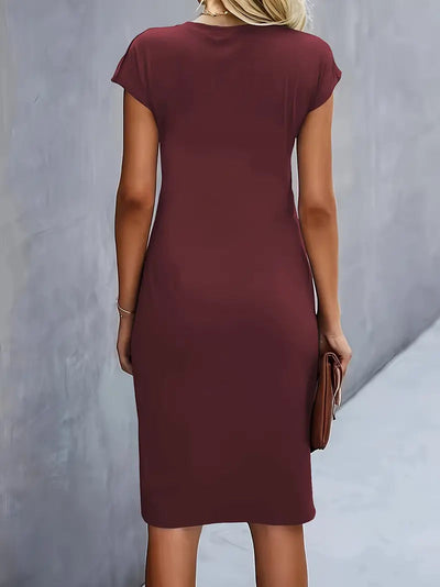 Adelina™ | Stylish Round Neck Dress