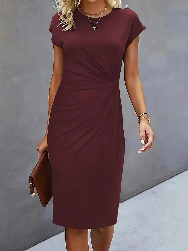 Adelina™ | Stylish Round Neck Dress