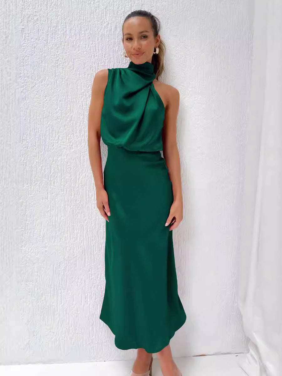 Lydia™ | Long Dress With Halter Neck