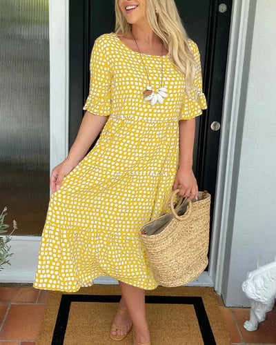 Maria™ | Ruffle Sleeve Midi Dress