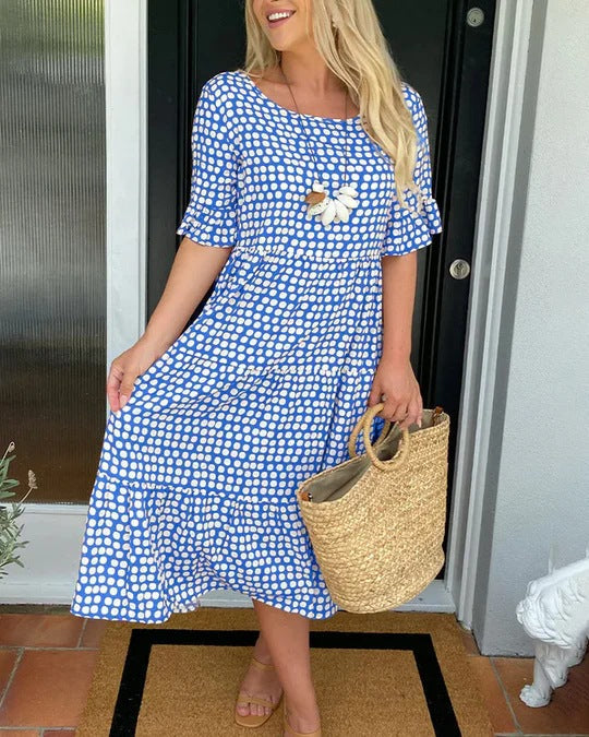 Maria™ | Ruffle Sleeve Midi Dress