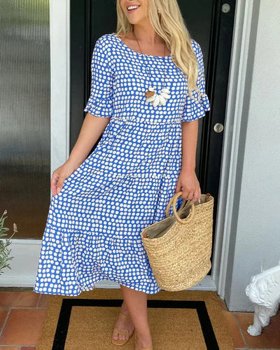 Maria™ | Ruffle Sleeve Midi Dress