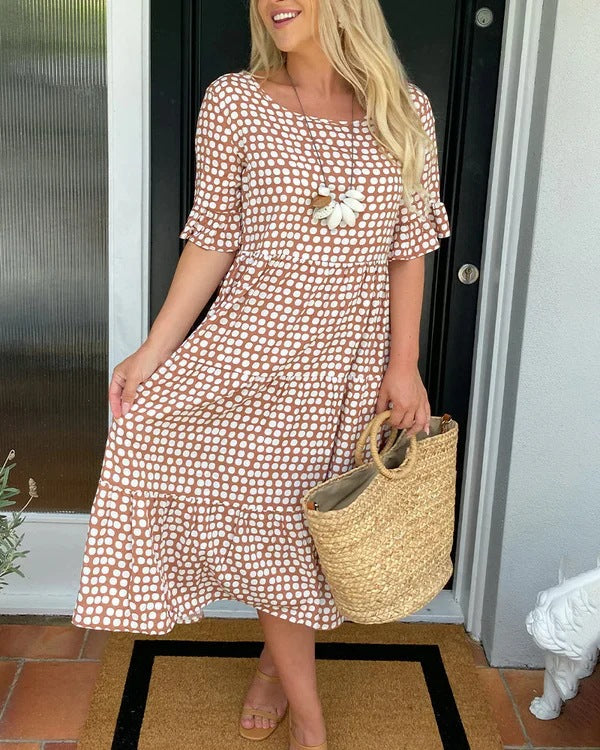 Maria™ | Ruffle Sleeve Midi Dress