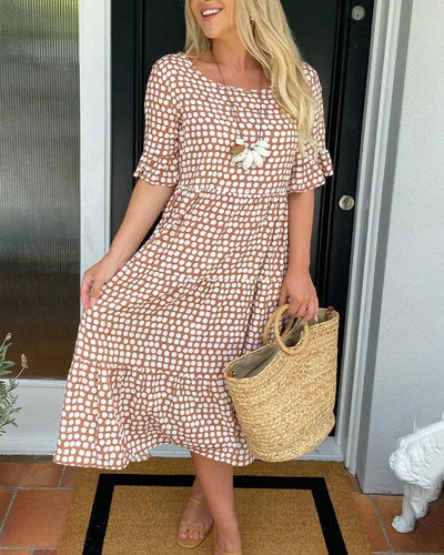 Maria™ | Ruffle Sleeve Midi Dress