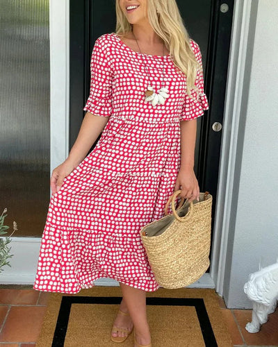 Maria™ | Ruffle Sleeve Midi Dress