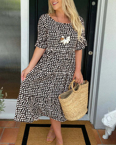 Maria™ | Ruffle Sleeve Midi Dress
