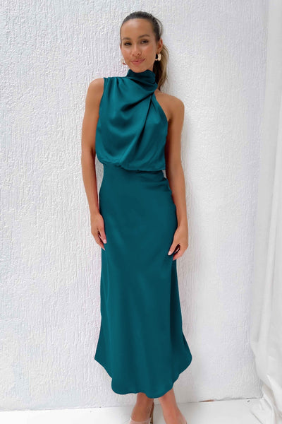Lydia™ | Long Dress With Halter Neck