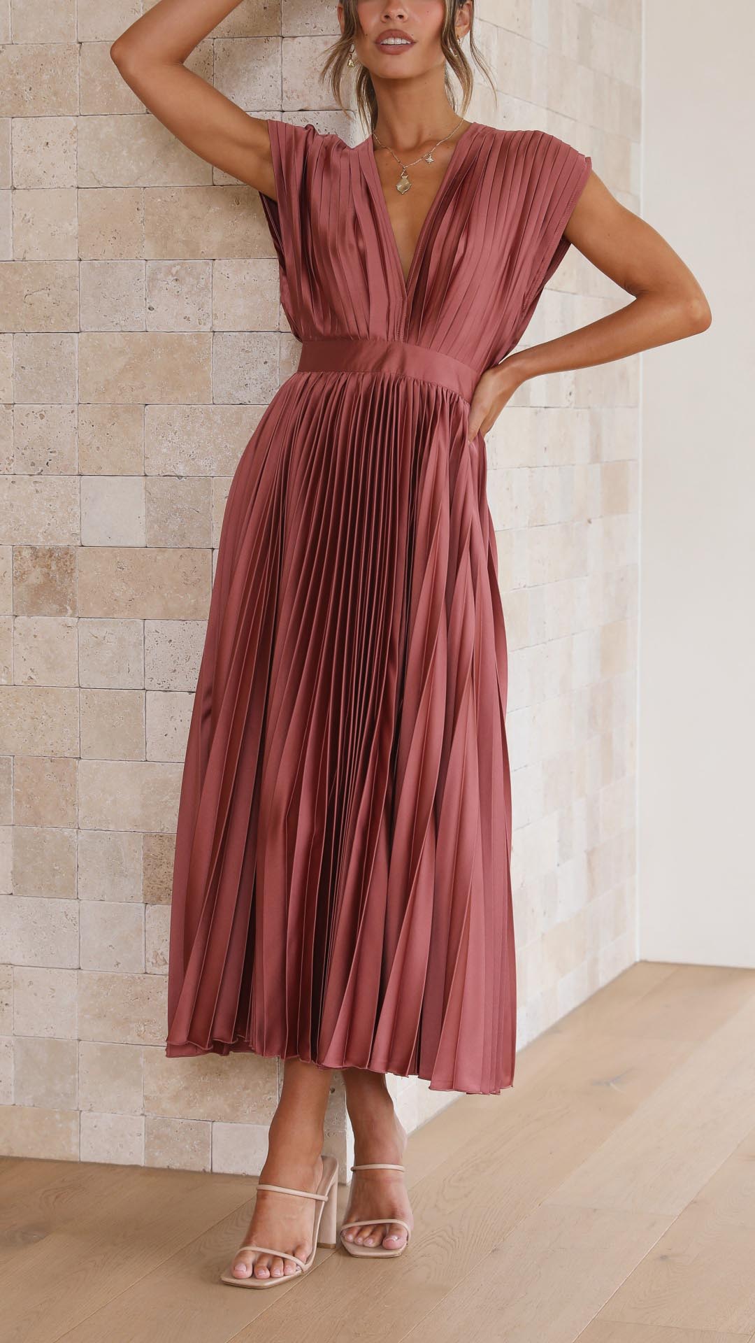 Stellar™ | Pleated Maxi Dress