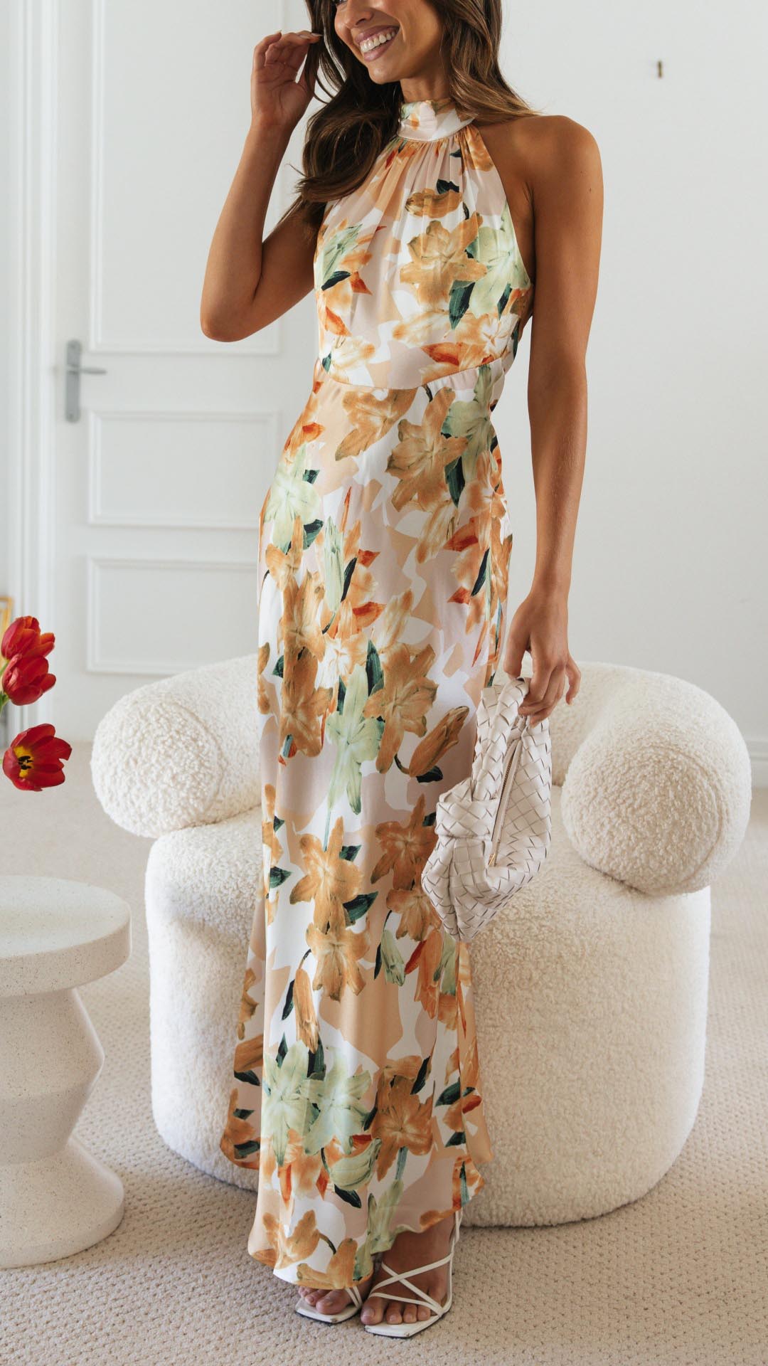 Shannon™ | Floral Halter Maxi Dress
