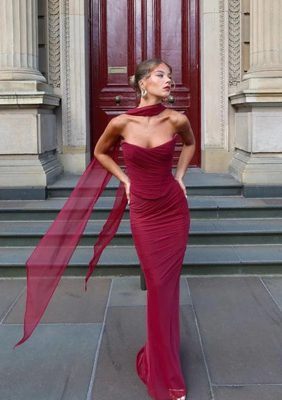 Aniyah™ | Strapless Bodycon Maxi Dress