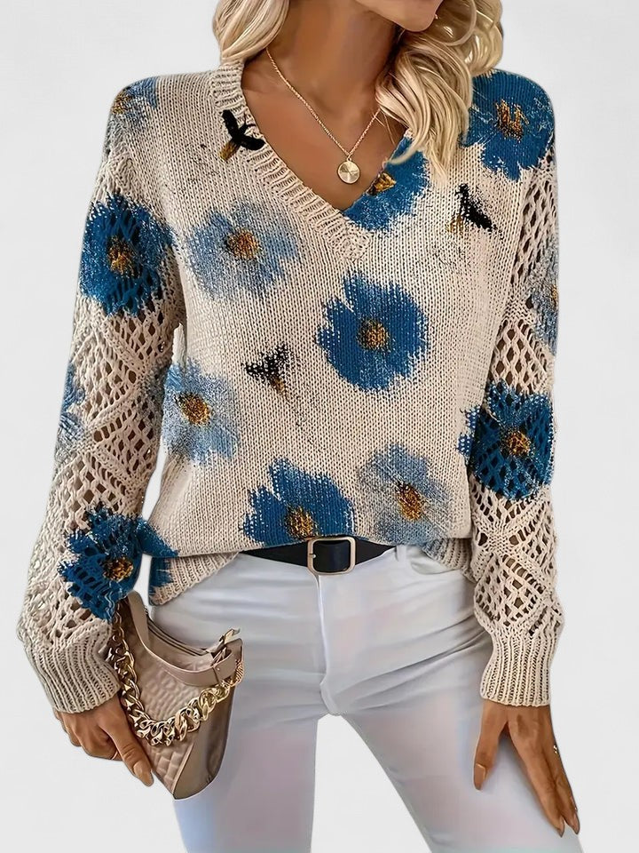 Katy™ | Elegant Floral Sweater