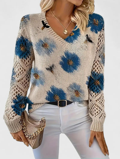 Katy™ | Elegant Floral Sweater