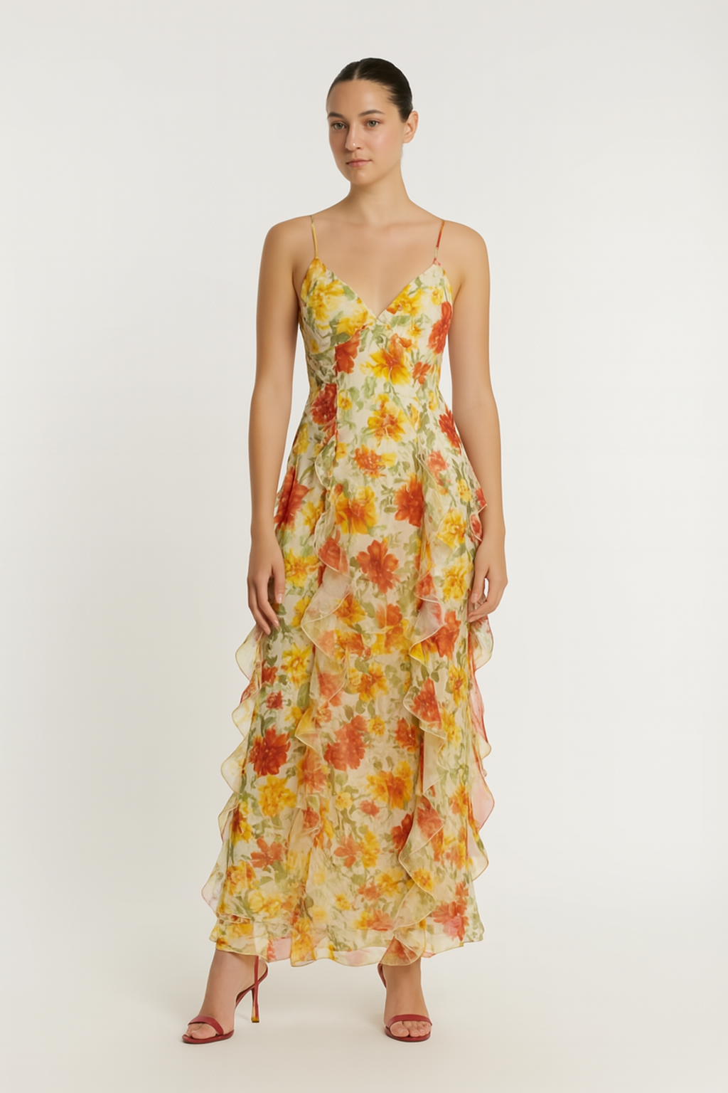 Fiona™ | Ruffled Floral Dress